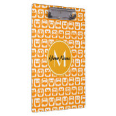 Orange Owls Custom Monogram Klemmbrett (Rechts)