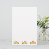 Orange Owls Design Briefpapier (Stehend Vorderseite)