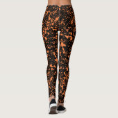 Orange Paint Splats Leggings - Spaß (Rückseite)