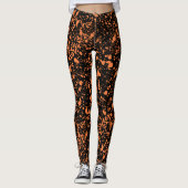 Orange Paint Splats Leggings - Spaß (Vorderseite)