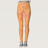 Orange Paisley Leggings (Vorderseite)