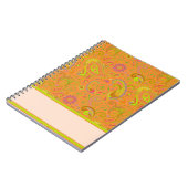 Orange Paisley Notizblock (Linke Seite)