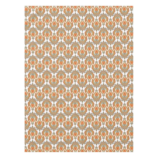 Orange Paisley Pattern Tischdecke (Vorderseite)