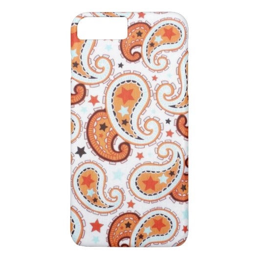 Orange Paisley Phone Case (Rückseite)
