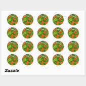 Orange Paisley Umschlag Aufkleber Sticker (Blatt)