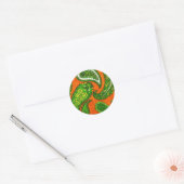 Orange Paisley Umschlag Aufkleber Sticker (Umschlag)