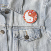 Orange Paisley Yin und Yang Button (Beispiel)