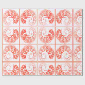 Orange Palette Tree Graphics Abstrakt Art Muster Geschenkpapier (Flach)