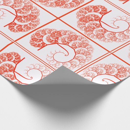 Orange Palette Tree Graphics Abstrakt Art Muster Geschenkpapier (Ecke)