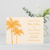 Orange Palm Tree Ankündigung Datum freihalten (Stehend Vorderseite)