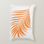 Orange Palm Tree Leaf Coastal Beach Tropische Kuns Dekokissen (Rückseite(Vertikal))