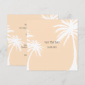 Orange Palm Tree Wedding Save the Date (Vorne/Hinten)