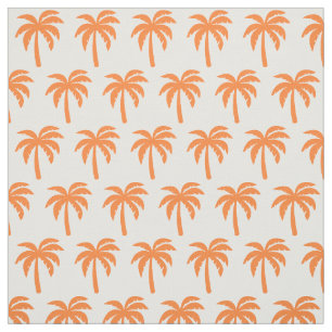 Orange Palme-Gewebe Stoff
