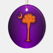 Orange Palmetto Keramik Ornament (Links)