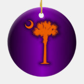 Orange Palmetto Keramik Ornament (Hinten)
