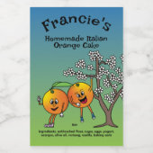 Orange Pals Funny Cartoon Cake Marmelade und mehr Lebensmitteletikett (Einzelnes Label)