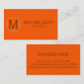 Orange (Panton) Farbhintergrund Visitenkarte (Vorne/Hinten)