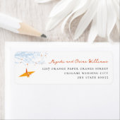 Orange Paper Crane Asian Wedding Address (Insitu)