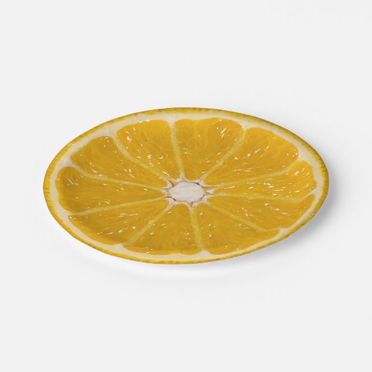 Orange Pappteller (Schrägansicht)