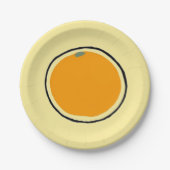 Orange Pappteller (Vorderseite)