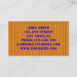 Orange PappVisitenkarte-Schablone Visitenkarte