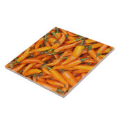 Orange Paprikaschoten Fliese (Seite)