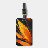 Orange Paradiesvogel Strelitzia Gepäckanhänger (Vorderseite vertikal)
