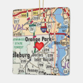 Orange Park FL Karte Keramikornament (Links)
