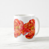Orange Parrot Tulip Digitale Kunst Kaffeetasse (VorderseiteRechts)
