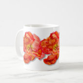 Orange Parrot Tulip Digitale Kunst Kaffeetasse (Vorderseite Links)