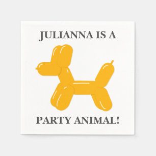 Orange Party Animal Carnival Balloon gestopfter Hu Serviette