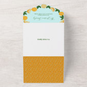 Orange Party Frucht Frische Babydusche All In One Einladung (Außenbereich)