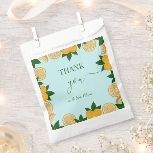 Orange Party Frucht Frische Babydusche Geschenk Geschenktütchen (Ausgeschnitten)