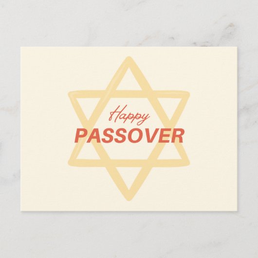Orange Passover Postkarte (Vorderseite)