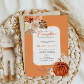 Orange Pastel Boho Pumpkin Autumn Baby Shower