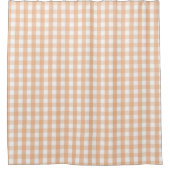 Orange Pastel Gingham Pattern Modern Farmhouse Duschvorhang (Vorderseite)