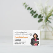 Orange Pastor oder Deacon Foto Kirche Santa Maria  Visitenkarte (Stehend Vorderseite)