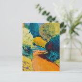 Orange Path Postkarte (Stehend Vorderseite)