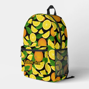 Orange Pattern Bedruckter Rucksack