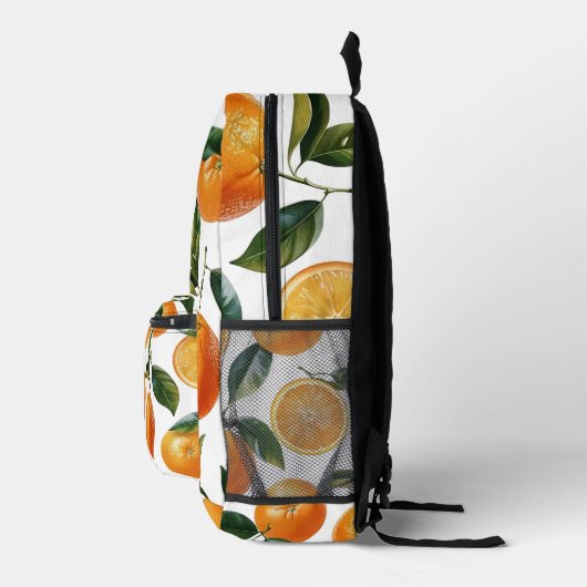 Orange Pattern Bedruckter Rucksack (Rechts)