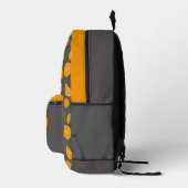Orange Pattern Brown Backpack Bedruckter Rucksack (Rechts)