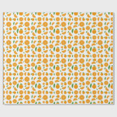 Orange Pattern Geschenkpapier (Flach)