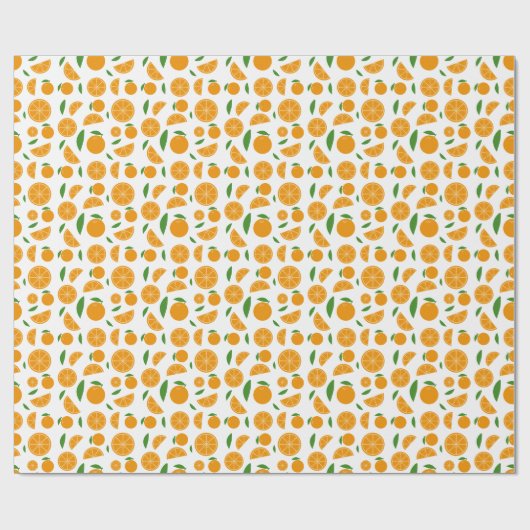 Orange Pattern Geschenkpapier (Flach)