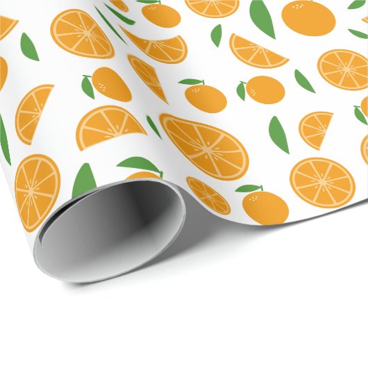 Orange Pattern Geschenkpapier (Rolleneckpunkt)