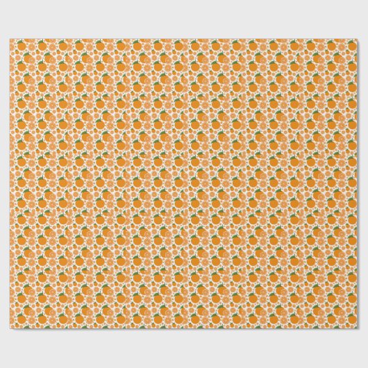 Orange Pattern Geschenkpapier (Flach)