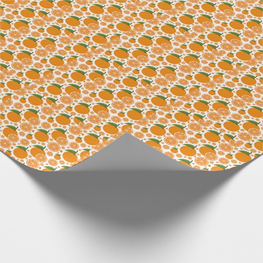 Orange Pattern Geschenkpapier (Ecke)