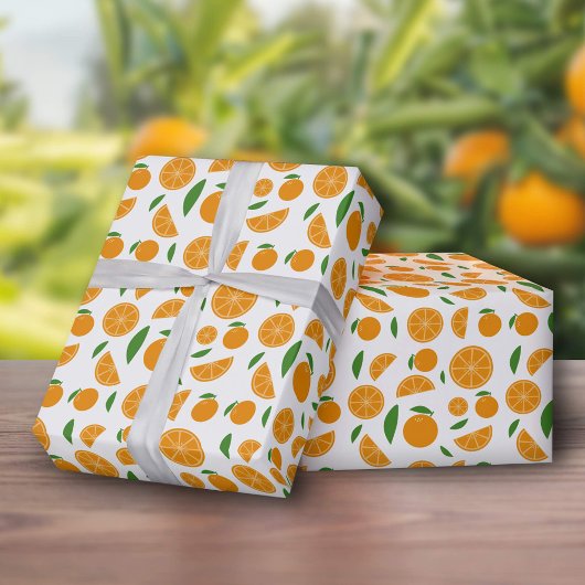Orange Pattern Geschenkpapier