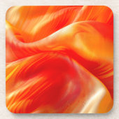 Orange Pattern Getränkeuntersetzer (Vorderseite)