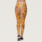 Orange Pattern Halloween Leggings (Rückseite)