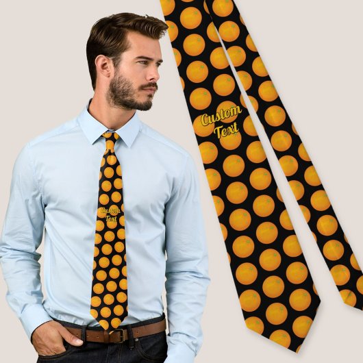 Orange Pattern Krawatte